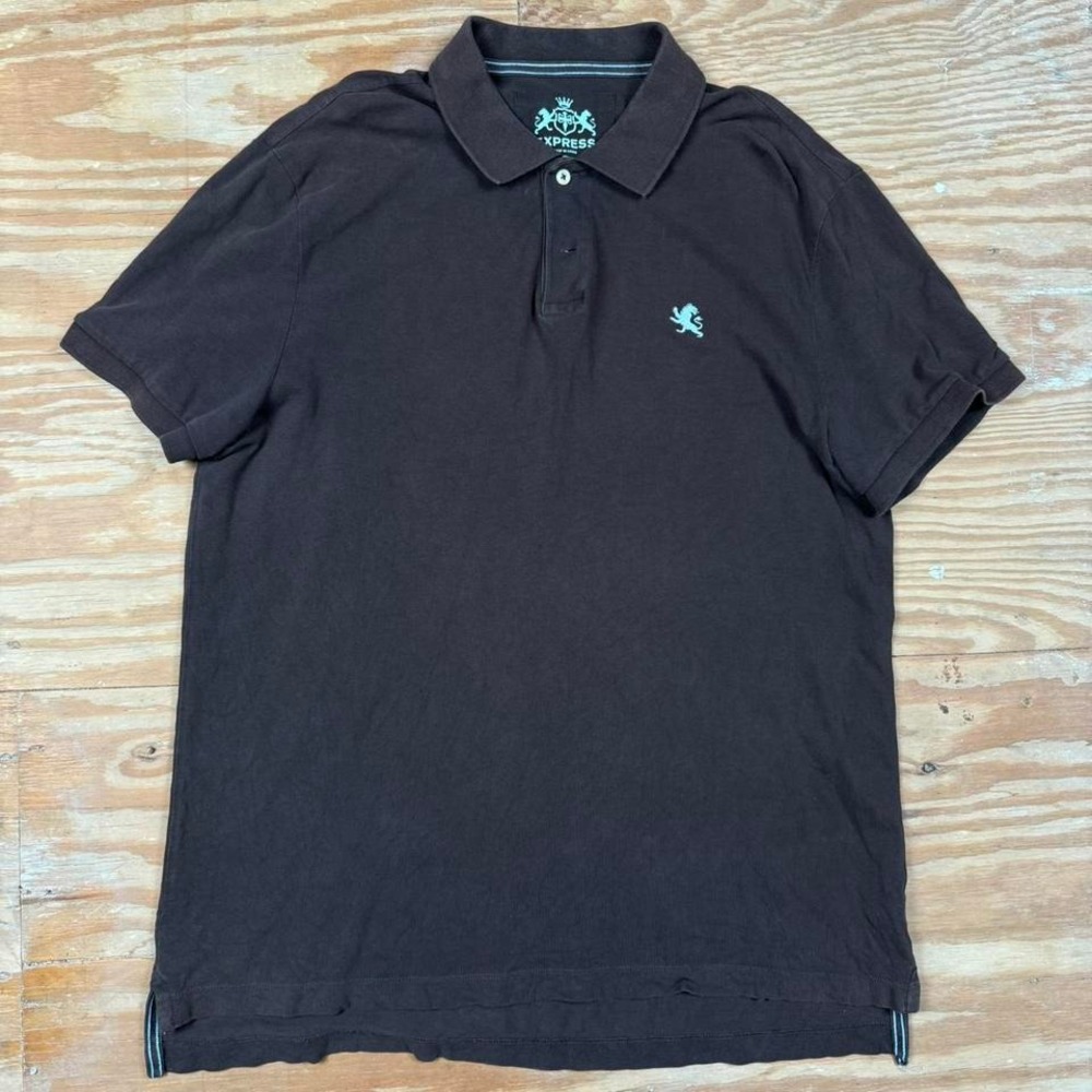 dark brown‎ 00s express washed polo shirt